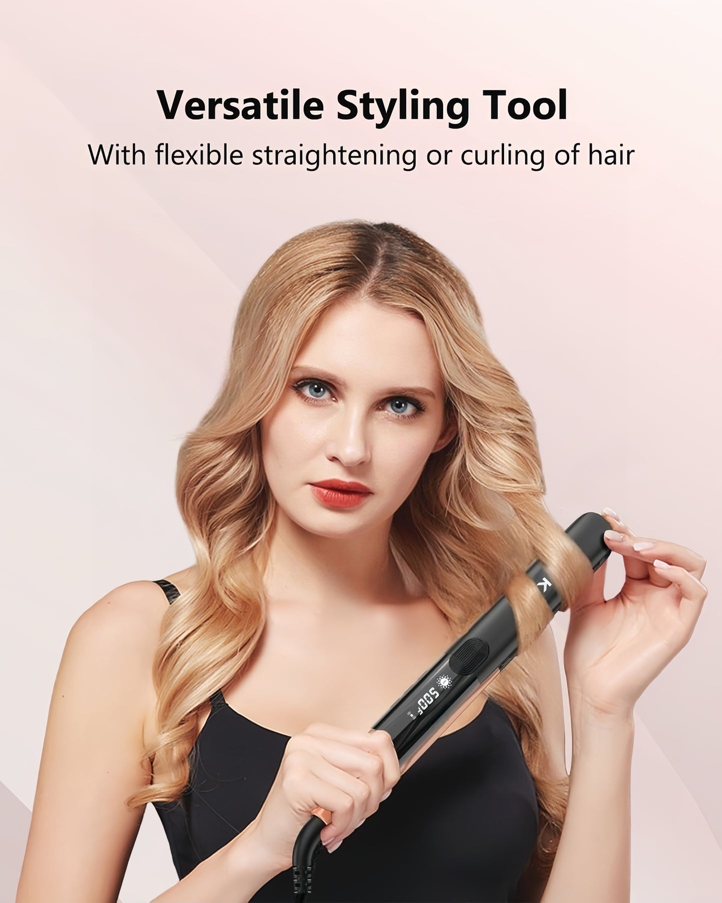Ceramic Straightener, 2-in-1 for Straightening and Curling