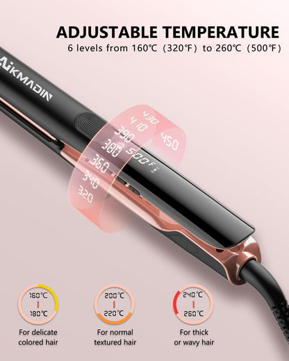 Ceramic Straightener, 2-in-1 for Straightening and Curling