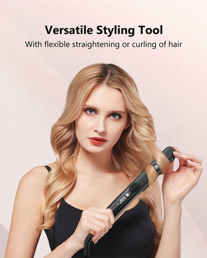 Ceramic Straightener, 2-in-1 for Straightening and Curling